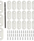 21 Pack Stainless Steel Straight Flat Brace Mending Plates Flat Brackets Corner Joining Plates With Screws And Twist Drill