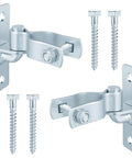 2 Pack Heavy Duty Wall Mount Gate Hinges With Screws Rustproof Galvanized Steel For Chain Link Fence And Barn Doors