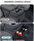 Center Console Hanging Organizer Box With Compartments For Split Bench Seats Fits 2019 To 2026 Silverado 1500 And 2020 To 2026 Silverado 2500HD 3500HD Sierra GMC Trucks Keeps Your Gear Sorted And Your Cabin Neat