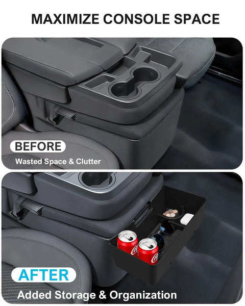 Center Console Hanging Organizer Box With Compartments For Split Bench Seats Fits 2019 To 2026 Silverado 1500 And 2020 To 2026 Silverado 2500HD 3500HD Sierra GMC Trucks Keeps Your Gear Sorted And Your Cabin Neat