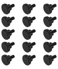 15 Piece M5 X 12mm Black Steel Knurled Thumb Screws With Shoulder Grip Knobs, ideal for no sweat hand tightening.