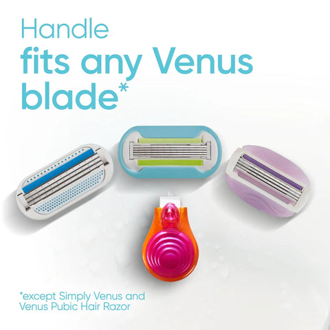 Extra Smooth Travel Razor Kit For Women With Mini Handle Refill And Case, shows compatibility with multiple blade refills