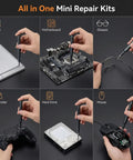 Demonstration of 25 In 1 Magnetic Precision Screwdriver Set For Phones Laptops PCs PS5 Controllers Switches Watches Glasses And Small Electronics Handy Mini Repair Kit For Quick Fixes And Everyday Tech DIY in use on electronics and glasses.