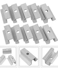 Solid Solar Middle Clamp For PV Panel Frame Height 25 To 50 Mm Aluminum Alloy Erosion Resistant Mounting Bracket Silver Finish 4 Pack