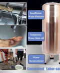 Heavy Hitter Stainless Steel Water Storage Tank 105 Gallon Home Pressurized Expansion Vessel for low water pressure issues.