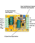 Beast 300W 3 Phase PWM DC Brushless Motor Speed Controller Sensorless for Hall Free Motors circuit board with labels