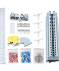 Rail Mounted Terminal Block Kit For Electrical Panels, Combined Rail Type Voltage Terminal Accessories In Gray for wiring
