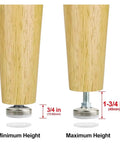 Heavy Duty Adjustable Furniture Leveling Feet 4 Pack For Tables Chairs Cabinets And Sofas Up To 1320 Lbs Load Capacity Easy Leveling Floor Safe And Quiet One Color, minimum and maximum height