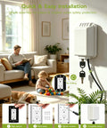 Lockable Waterproof Outdoor Electrical Outlet Cover Box With Key And Drip Proof Weather Shielding For Standard Sockets, set up indoors with child.