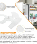 Refrigerator Condenser Fan Motor Kit With Blade Wiring Harness And Hardware For Whirlpool Replacement Fits W10124096 115 Volt