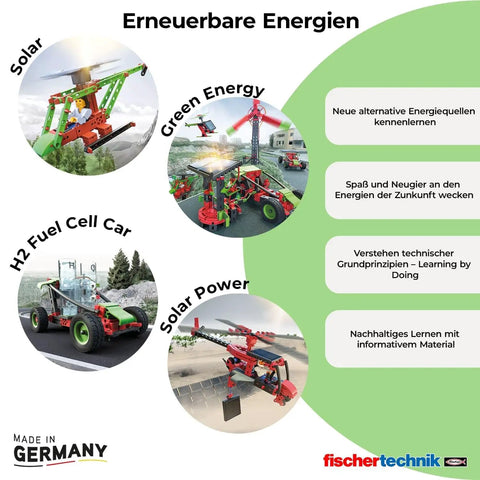 Green Energy Construction Kit With 343 Parts Multicolor STEM Build Set For Hands On Learning And Awesome Interactive Fun And Endless Creative Builds Ideal For Intermediate Makers And Future Engineers; renewable energy models