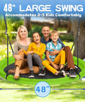 Large 48 Inch Saucer Tree Swing For Kids And Adults, Family Friendly Flying Swing With 700 Lbs Weight Capacity, Adjustable Hanging Straps