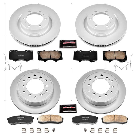 Power Stop brake kit with fully-coated rotors and Z17 ceramic pads for Lexus GX460 (2010–23) and Toyota 4Runner (2010–24).