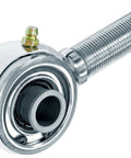 Slick Johnny Joint Rod End Featuring 2 Inch Diameter Ball Polished Stainless Steel Narrow Design Three Quarters Inch 16 RH Thread.