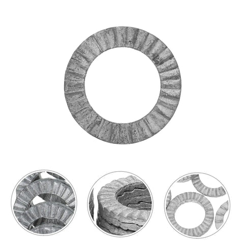 Industrial Locking Washers Featuring Double Wedge Interlocking Teeth Hella Secure Anti Vibration Grip For Automotive And Bike Repairs Locks Down Solid Heavy Duty Steel Construction