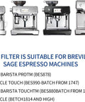 Water Filter Replacement Pack For Breville Espresso Machines Claro Swiss Oracle Barista Touch And Bambino Series Four Pack Compatible With BES008WHT0NUC1 suitable for Barista Pro, Oracle Touch, and Barista Touch espresso machines.