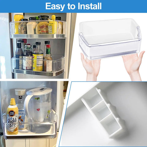2 Pack Upgraded Refrigerator Door Bin Shelf Right Side Replacement Fits RF4287HARS RF4289HARS Doors No Tools Required