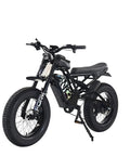 High Power 1500W Rear Brushless Electric Bike With Peak 3000W Up To 28 MPH Fat 20x4.5 Inch Tires black design