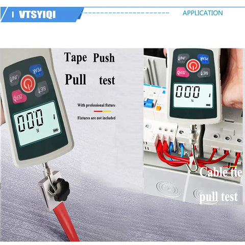 Digital Force Gauge 50N Push Pull Tester With Four Measurement Units N Kg Lb Oz, High Precision Force Meter For Tight Tolerances, 0.01N And 0.001Kg 0.001Lb 0.1Oz Resolution, White Body in tape and cable pull test