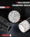 Close-up view of Three Pack Diamond Hole Saw Set, 5mm Core Drill Bits With Five Eighths Inch Thread For Angle Grinders showing diamond grains and thread fit detail.