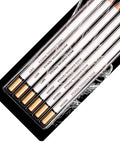 Six Piece Sketching Pencils Set for Drawing, Pro Grade Graphite Leads for Artists and Students, Charcoal Pencils for Shading