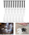 Heavy Duty Expansion Screws And White Plastic Wall Anchors Kit For Drywall And Concrete, 100 Sets, black screws and white anchors