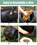 No Fuss Rollable 170L Compost Tumbler For Easy Garden Waste And Kitchen Scraps Large Outdoor Bin With Wheels Aerated Rotating Drum Design