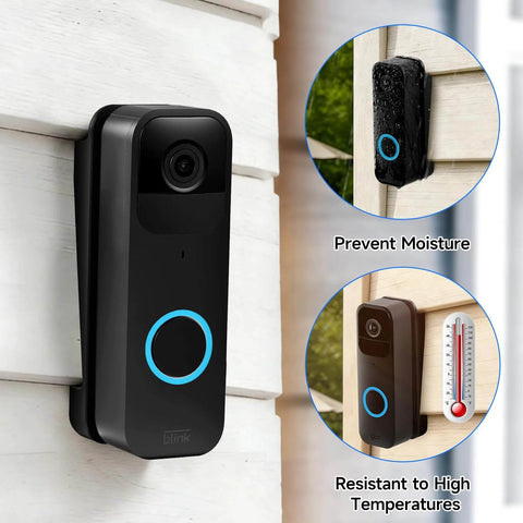 Vinyl Siding Mount For 4-Inch Standard Vinyl Or Hardi Board Doorbell Camera Mount Black With Screws Paintable To Match Siding