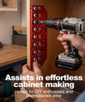 Two In One Shelf Pin And Hinge Drill Jig For One Quarter Inch And Five Millimeter Peg Slots, 35mm Cabinet Hinge Drill Guide