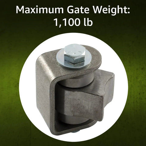 Close-up of Heavy Duty Weld On Gate Hinge With Smooth Swinging Action And Precision Bearings for heavy gates, supports up to 1,100 lb.