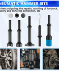 27 Piece Air Hammer Kit With Pneumatic Hammers Up To 2500 BPM Pro Grade Heavy Duty Bead Breaker And Chisel Set, pneumatic bits