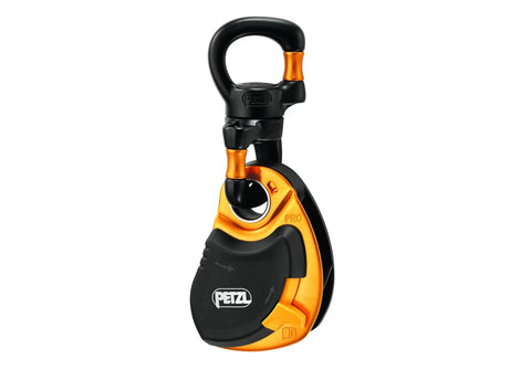 Swivel Open Gated Safety Swivel With Sealed Ball Bearings For Professional Anchors And Work At Height Certified CE NFPA 2500 Pro Grade Climbing Rigging Hardware For Safety At Height, black and orange