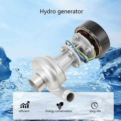 Portable Micro Hydroelectric Generator Power Station 1000W 110V-220V for Outdoor Camping and Home Off-Grid Lighting Water Turbine