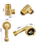 Premium Brass Dishwasher Swivel Elbow Hose Adapter Three Quarter Inch To Three Eighths Inch Connector For Portable Dishwashers Rustproof Water Supply Fittings Leak Free Performance Universal Compatibility, brass 90-degree fitting with dimensions