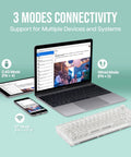 Premium 75 Percent Transparent Mechanical Gaming Keyboard With Hot Swappable Gasket Build And Dope Rgb Lighting clear keyboard connected to devices.