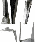 Precision 1.5 Inch Cold Knife Blade For Windshield Removal And Auto Glass Cutting With Serrated Edge Delivers Clean Cuts And Minimal Trim Damage A Dope Multi Tool Accessory For Safe Glass Extraction showing metal serrated edges up close