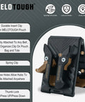 Premium 3 Pack Slick Quick Release Belt Clips For Tool Pouch Drill Holster No Sweat Snap On Off, showing durable spring clip design.