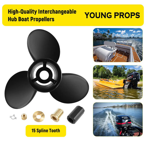 Beefed-Up 3 Blade Aluminum Outboard Propeller 15.25 Inch Diameter 15 Pitch Right Hand Rotation For Mercury MerCruiser Alpha One Bravo