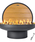 32 Inch Fire Pit Table With Lid Heavy Duty Deep Fire Bowl For Outdoor Wood Burning Grill And Patio Bonfire Perfect Backyard
