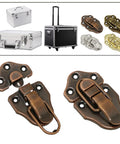 Vintage Red Bronze Toggle Latch For Wood Jewelry Box Suitcase Clasp Hardware With Screws, zinc alloy latches for secure fastening.