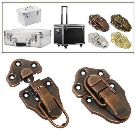 Vintage Red Bronze Toggle Latch For Wood Jewelry Box Suitcase Clasp Hardware With Screws, zinc alloy latches for secure fastening.