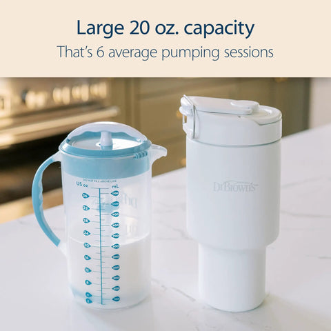 Vacuum Insulated Stainless Steel Baby Formula And Breast Milk Chiller Tumbler With Cooling Insert Keeps Milk Ice Cold On The Go For Parents Riding The Daily Grind Or Hitting The Road In Arctic White, with a 20 oz. capacity.
