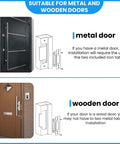 Built Tough Heavy Duty Electric Door Strike Lock installation guide for metal and wooden doors with detailed illustrations.