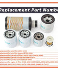 Maintenance Filter Kit For RTV X900 HST Utility Tractors And Kubota Select Models components displayed with part numbers