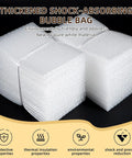 50 Pack 8x10 Bubble Pouches For Shipping And Moving Double Wall Cushioning For Fragile Dishes Glassware Electronics
