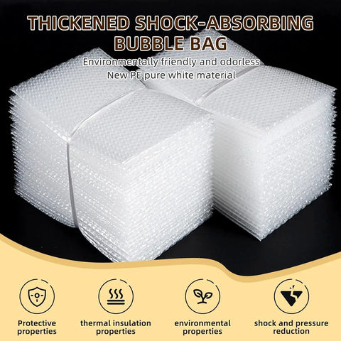 50 Pack 8x10 Bubble Pouches For Shipping And Moving Double Wall Cushioning For Fragile Dishes Glassware Electronics