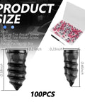 100 Piece Tire Plug Kit With Screwdriver For Quick Flat Tire Repair, upgraded thickened adhesive covered screws shown