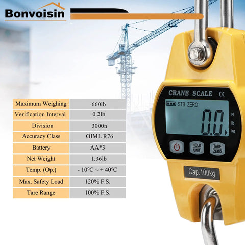 Straight Up Heavy Duty Digital Crane Scale Built Like A Tank For Ranch Grind Jobs With Remote Control Peak Hold Feature Bright Led Reading And 2000 Pound Max Load For Zero Hassle Lifting