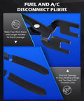 26 Piece Fuel Line Disconnect Tool Set Master Quick Disconnect Kit pliers with dual fork opening and textured handles