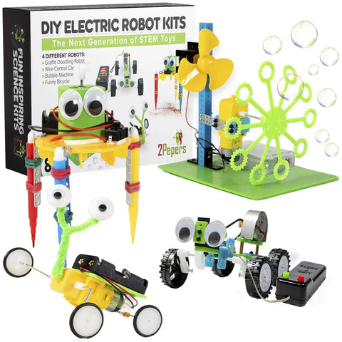 Electric Motor Robotics Kit For Kids 4 In 1 DIY STEM Toys For Boys And Girls Build Dope Circuits And Learn Circuit Engineering